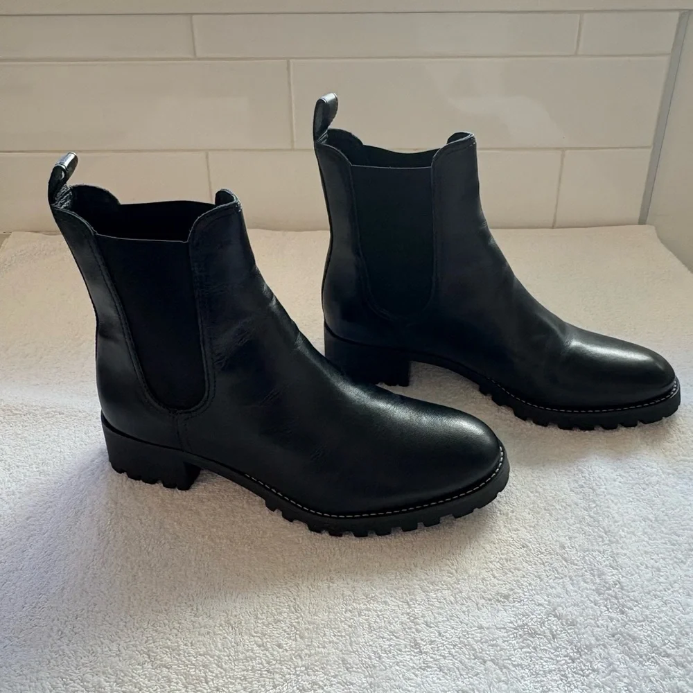 Soludos Black Greenpoint Chelsea Boot Size 10 with Box - Picture 3 of 13